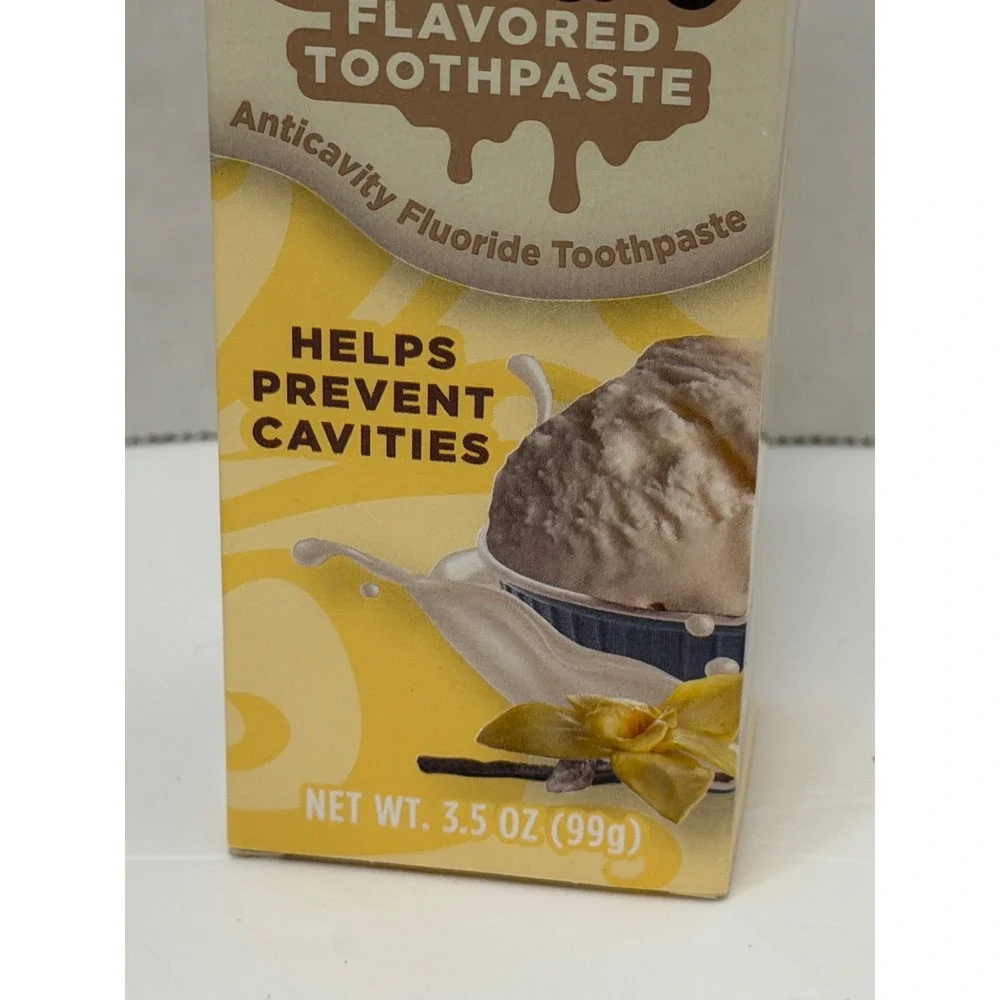 Brush Buddies Vanilla Ice Cream Flavored Toothpaste 3.5oz Anticavity Fluoride